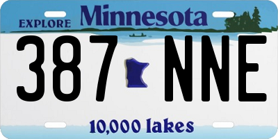 MN license plate 387NNE