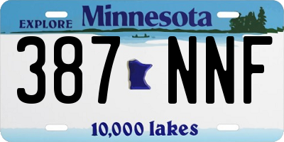 MN license plate 387NNF
