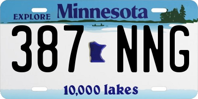 MN license plate 387NNG