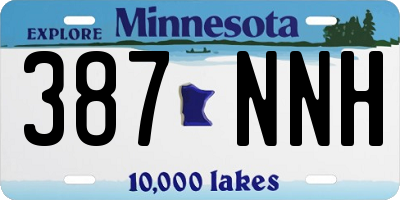 MN license plate 387NNH