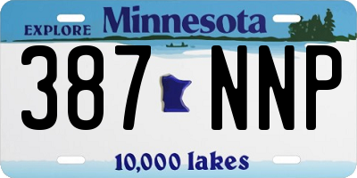 MN license plate 387NNP