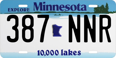 MN license plate 387NNR