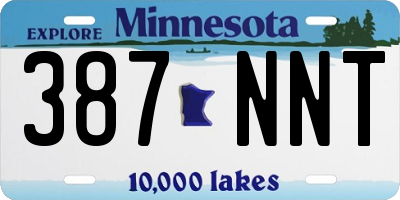 MN license plate 387NNT