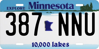 MN license plate 387NNU