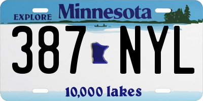 MN license plate 387NYL