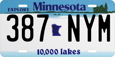 MN license plate 387NYM