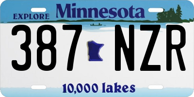MN license plate 387NZR