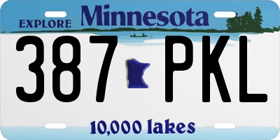 MN license plate 387PKL