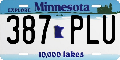 MN license plate 387PLU
