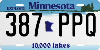 MN license plate 387PPQ