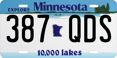 MN license plate 387QDS