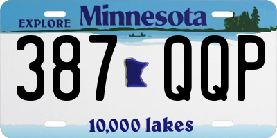 MN license plate 387QQP