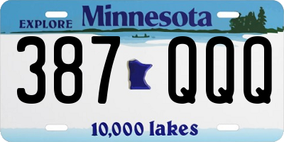 MN license plate 387QQQ