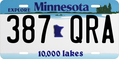 MN license plate 387QRA