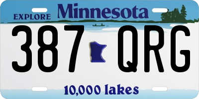 MN license plate 387QRG