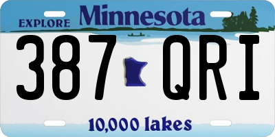 MN license plate 387QRI
