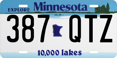 MN license plate 387QTZ