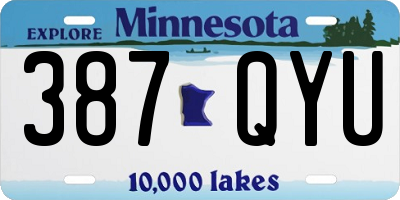 MN license plate 387QYU