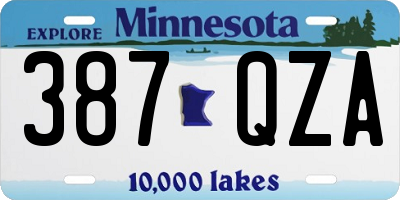 MN license plate 387QZA