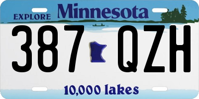 MN license plate 387QZH