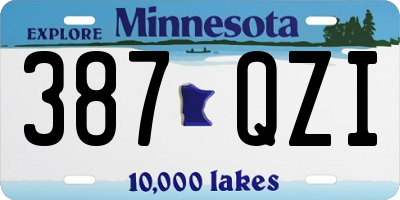 MN license plate 387QZI