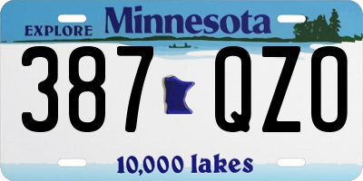 MN license plate 387QZO