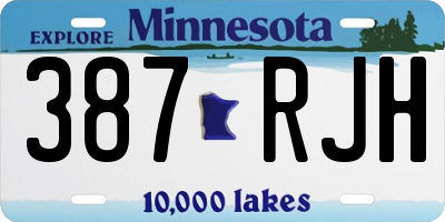 MN license plate 387RJH