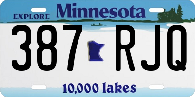 MN license plate 387RJQ
