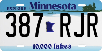MN license plate 387RJR