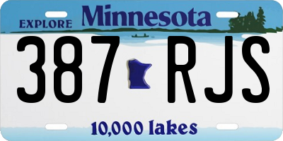 MN license plate 387RJS