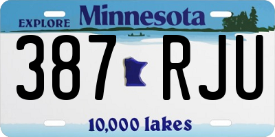 MN license plate 387RJU