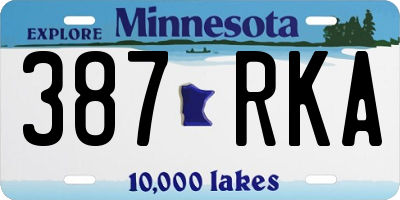 MN license plate 387RKA