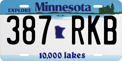 MN license plate 387RKB
