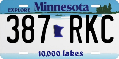 MN license plate 387RKC