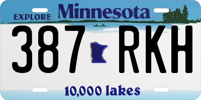 MN license plate 387RKH