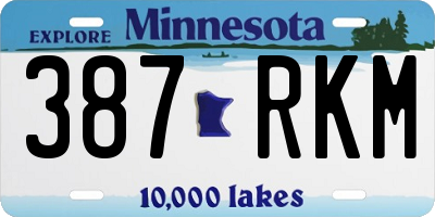 MN license plate 387RKM