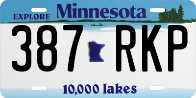 MN license plate 387RKP