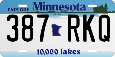 MN license plate 387RKQ