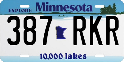 MN license plate 387RKR