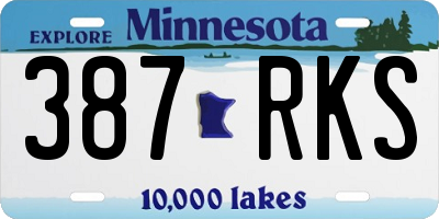 MN license plate 387RKS