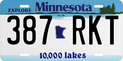 MN license plate 387RKT
