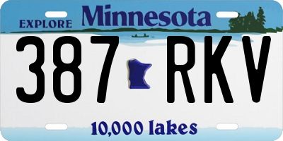 MN license plate 387RKV