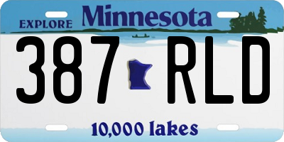 MN license plate 387RLD