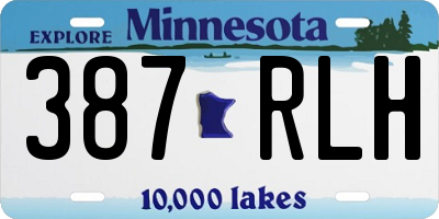 MN license plate 387RLH
