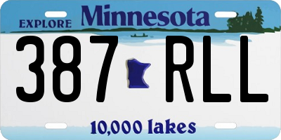 MN license plate 387RLL