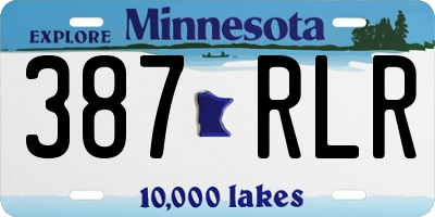 MN license plate 387RLR