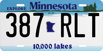MN license plate 387RLT