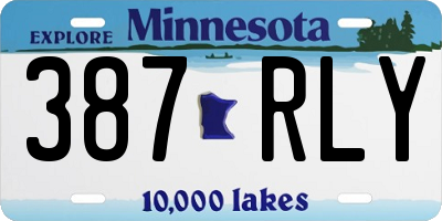 MN license plate 387RLY