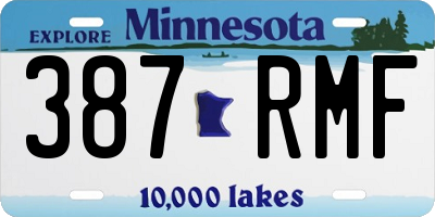 MN license plate 387RMF