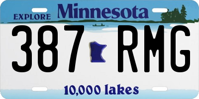 MN license plate 387RMG